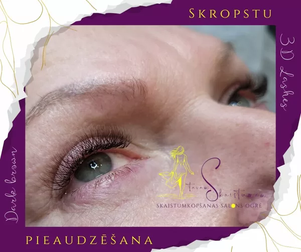 LED skropstu pieaudzēšana Ogrē - 3D, tumši brūnas