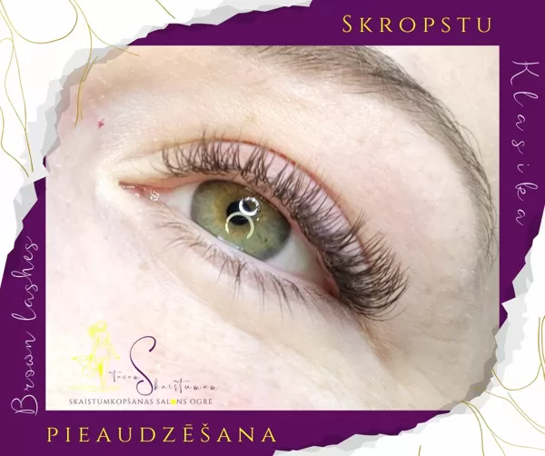 LED skropstu pieaudzēšana Ogrē - klasika, tumši brūnas